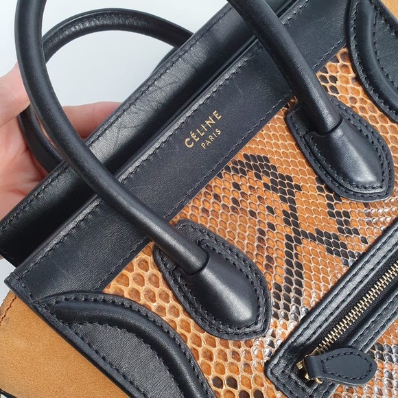 Celine Python / suede Nano Bag - Picture 4 of 13